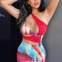 Fashion Nova Almost Famous Maxi Dress - Multi Color