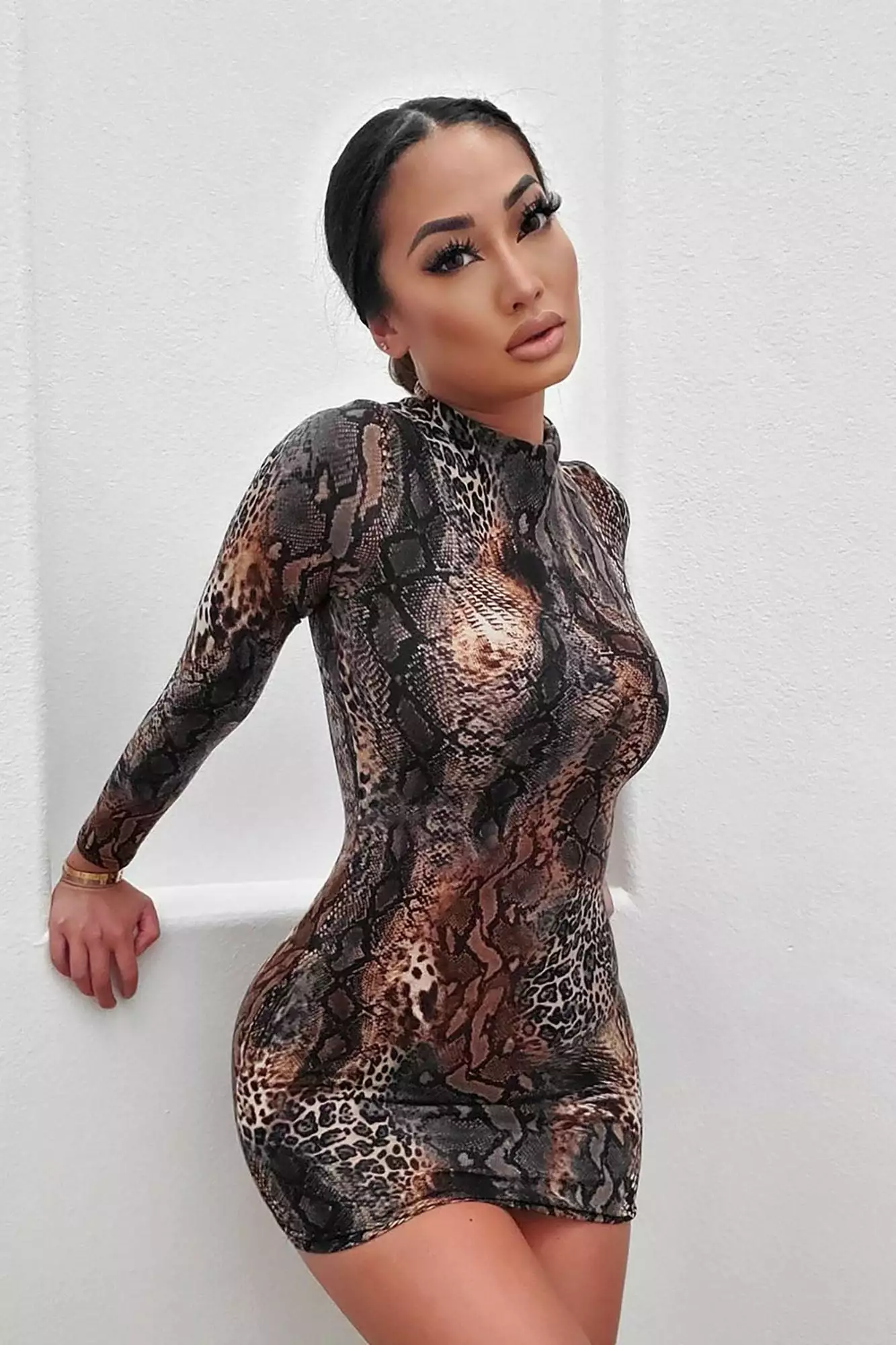 Fashion Nova Animal Instincts Mini Dress - Brown 3 Fashion Nova Animal Instincts Mini Dress - Brown