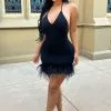 Fashion Nova Ari Feather Mini Dress - Black 1 Fashion Nova Ari Feather Mini Dress - Black -Fashion Nova Dresses Shop AriFeatherMiniDress Black MER