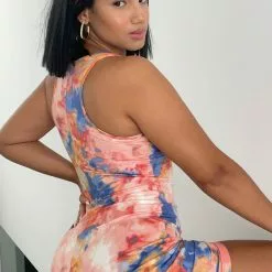Fashion Nova Ariah Mini Dress - Orange/combo -Fashion Nova Dresses Shop AriahMiniDress Orange combo MER