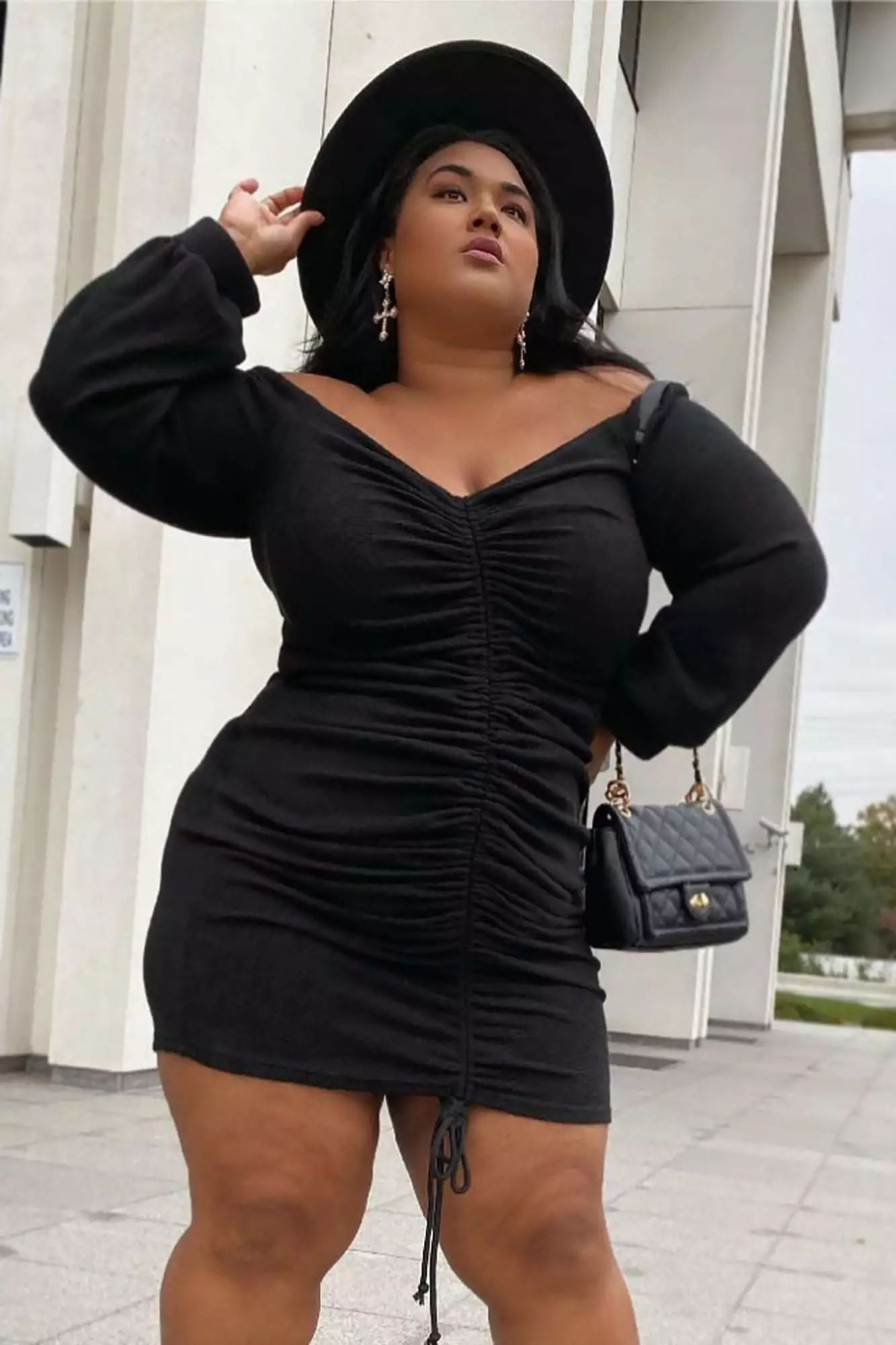 Fashion Nova Baby I'm In Love Ruched Dress - Black 8 Fashion Nova Baby I'm In Love Ruched Dress - Black - Image 6