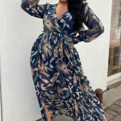 Fashion Nova Brunch Date Dress - Navy -Fashion Nova Dresses Shop BrunchDateDress Navy MER PLUS 2