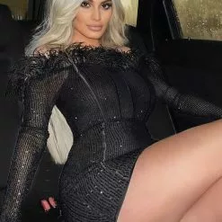 Fashion Nova Champagne Frenzy Sequin Mini Dress - Black -Fashion Nova Dresses Shop ChampagneFrenzySequinMiniDress Black MER