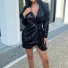 Fashion Nova Cia Sequin Mini Dress - Black -Fashion Nova Dresses Shop CiaSequinMiniDress Black MER