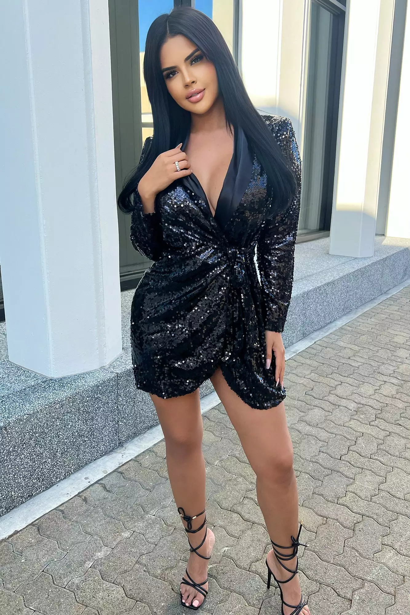 Fashion Nova Cia Sequin Mini Dress - Black 3 Fashion Nova Cia Sequin Mini Dress - Black