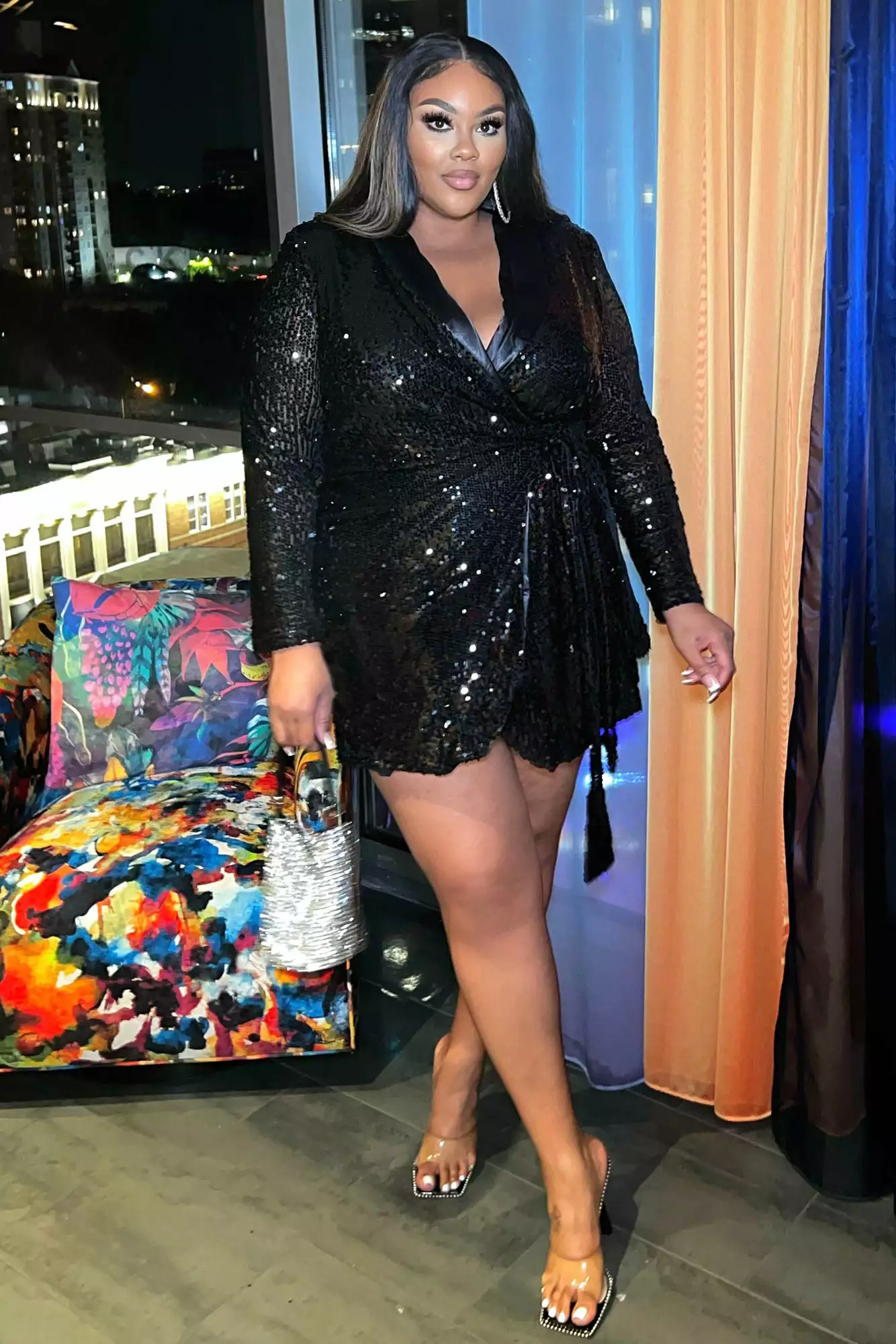 Fashion Nova Cia Sequin Mini Dress - Black 7 Fashion Nova Cia Sequin Mini Dress - Black - Image 5