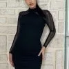Fashion Nova Cierra Sweater Midi Dress - Black -Fashion Nova Dresses Shop CierraSweaterMidiDress Black MER