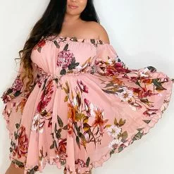 Fashion Nova Cultivate The Soul Floral Mini Dress - Pink -Fashion Nova Dresses Shop CultivateTheSoulFloralMiniDress Pink MER PLUS