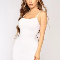 Fashion Nova Katie Cami Slip Dress - White