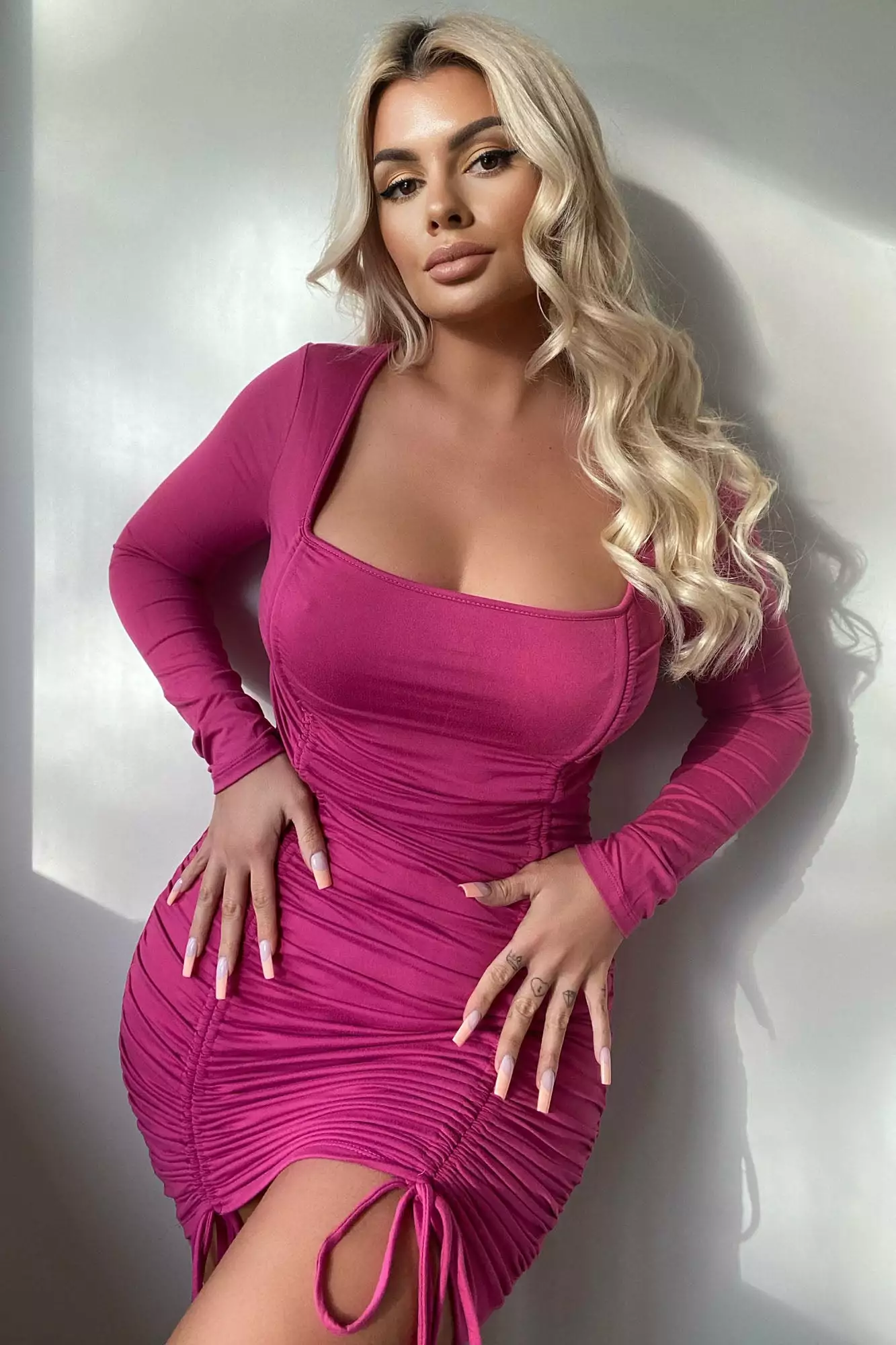 Fashion Nova Date Night Fit Mini Dress - Hot Pink 4 Fashion Nova Date Night Fit Mini Dress - Hot Pink - Image 2