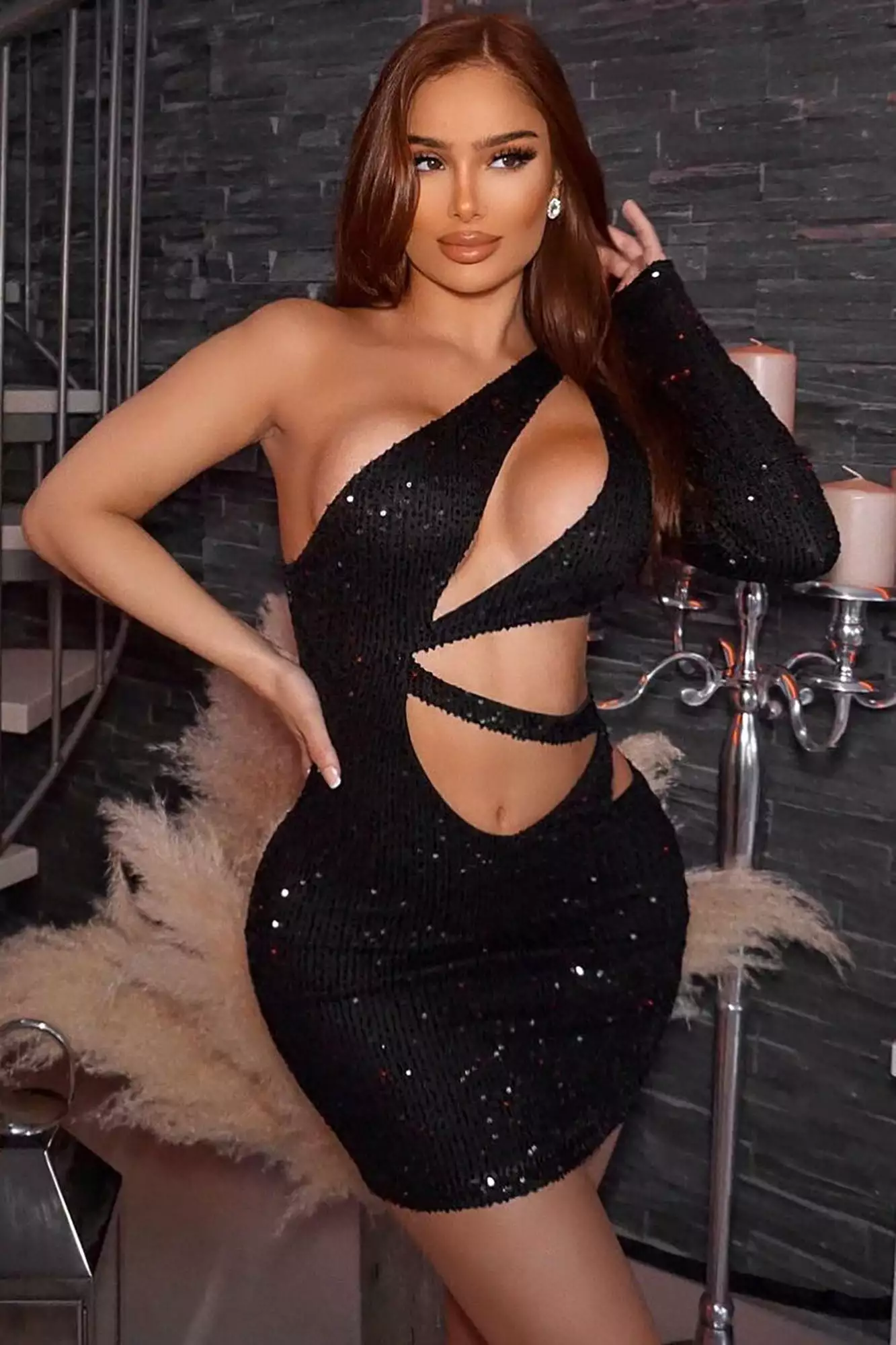 Fashion Nova Disco Club Sequin Mini Dress - Black 2 Fashion Nova Disco Club Sequin Mini Dress - Black
