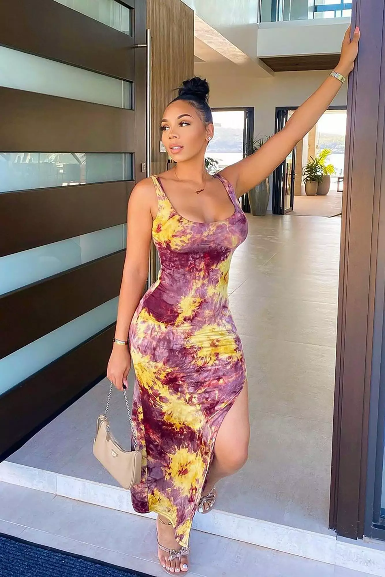 Fashion Nova Don't Let Her Go Tie Dye Dress - Brown 3 Fashion Nova Don't Let Her Go Tie Dye Dress - Brown