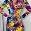 Fashion Nova Don't You Worry Mini Shirt Dress - Multi Color