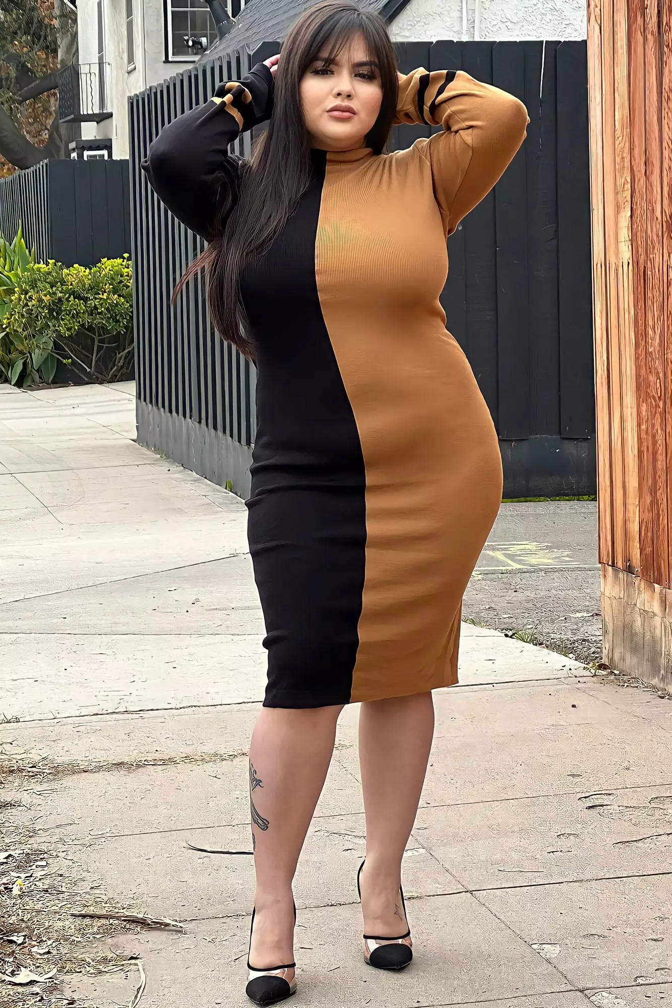 Fashion Nova Duel Personality Sweater Mini Dress - Black/combo 7 Fashion Nova Duel Personality Sweater Mini Dress - Black/combo - Image 5