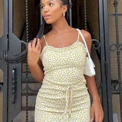 Fashion Nova Eden Floral Mini Dress - Yellow/combo