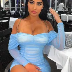 Fashion Nova Ella After Party Ruched Mini Dress - Blue -Fashion Nova Dresses Shop EllaAfterPartyRuchedMiniDress Blue MER 5ae33537 e051 4d5a 8c6b 274130a0eedb