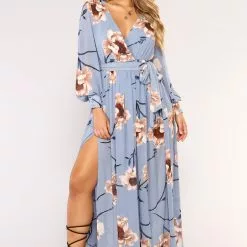 Fashion Nova Park Avenue Maxi Dress - Light Blue -Fashion Nova Dresses Shop FashionNova 2 12 18 MA8441 Blue 4075