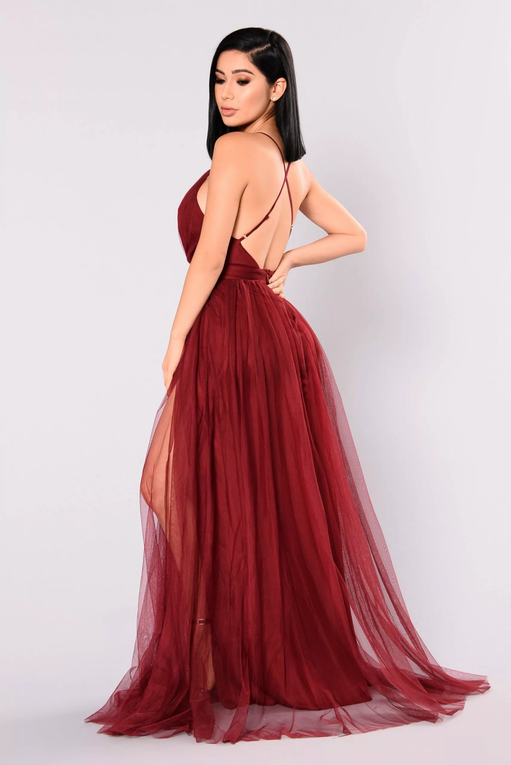 Fashion Nova On The Runway Maxi Dress - Wine 5 Fashion Nova On The Runway Maxi Dress - Wine - Image 3