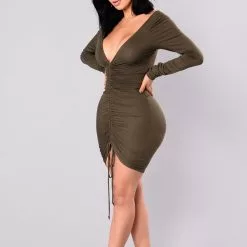 Fashion Nova Hong Kong Ruched Dress - Olive -Fashion Nova Dresses Shop Fashion Nova 08 25 17 718 scaled