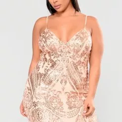 Fashion Nova Ashe Sequin Dress - Rose Gold -Fashion Nova Dresses Shop Fashion Nova 09 22 17 1161 NT scaled