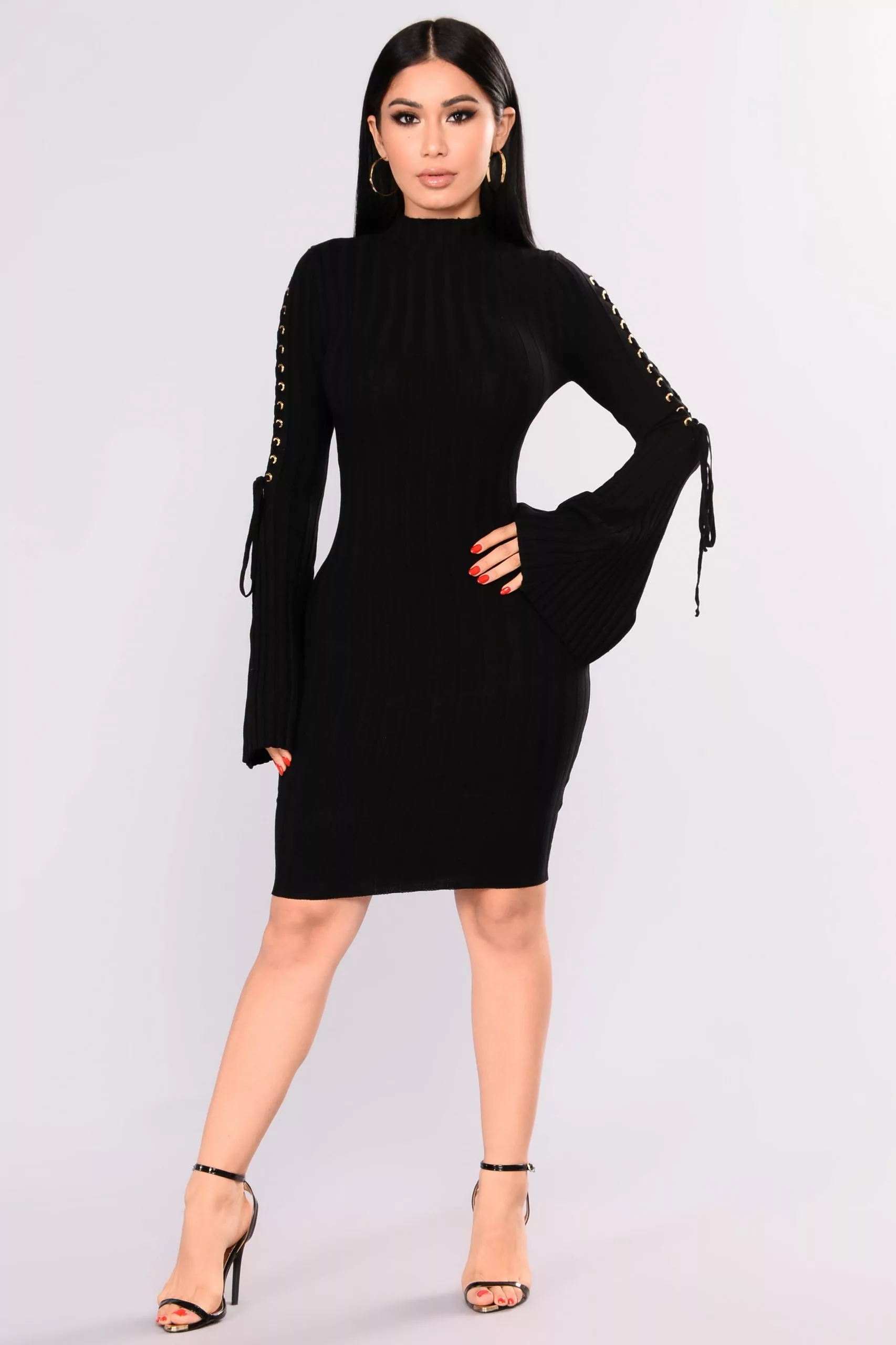 Fashion Nova Next To Me Knit Dress - Black 5 Fashion Nova Next To Me Knit Dress - Black - Image 3
