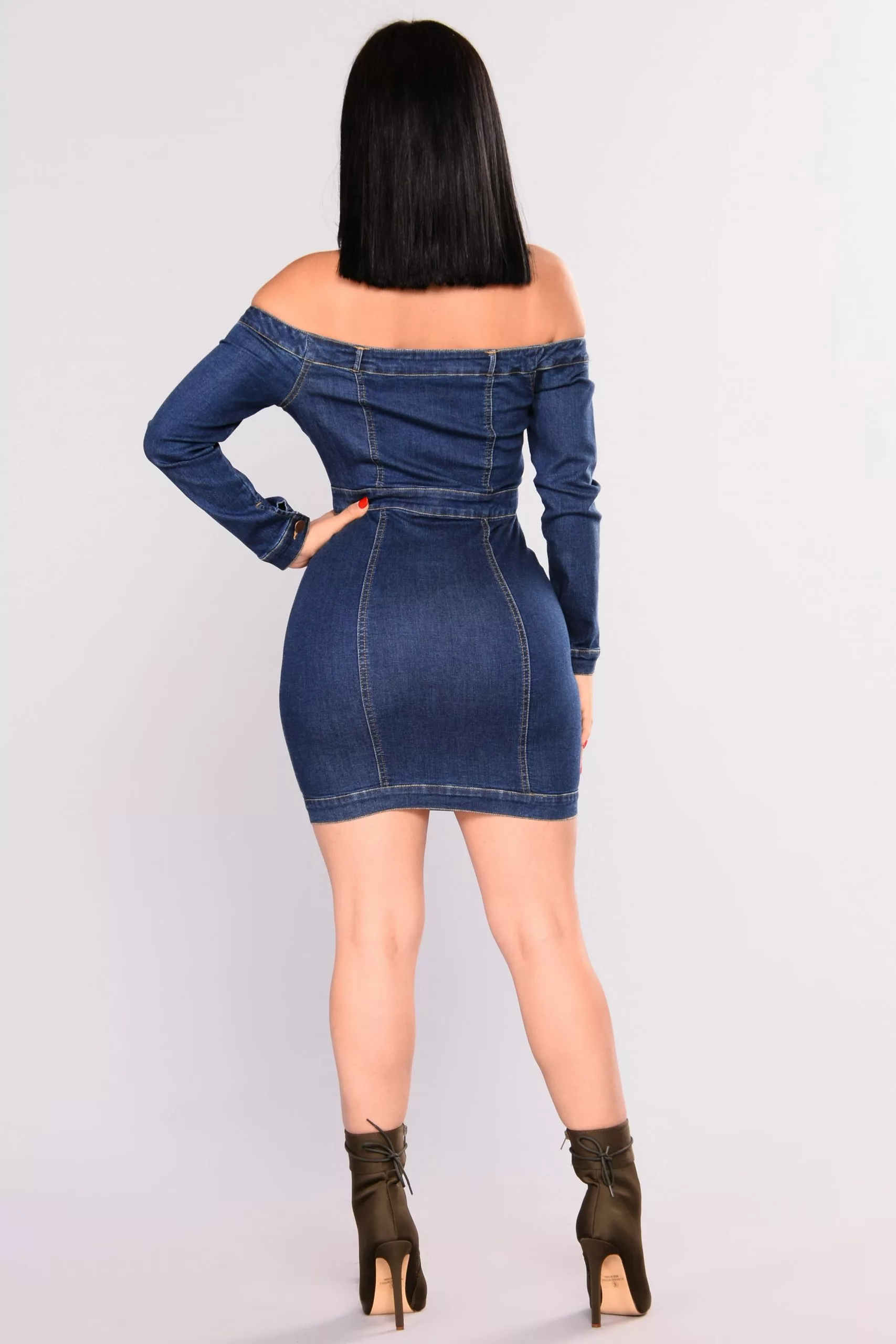 Fashion Nova Start Your Engines Denim Dress - Medium Wash 9 Fashion Nova Start Your Engines Denim Dress - Medium Wash - Image 7