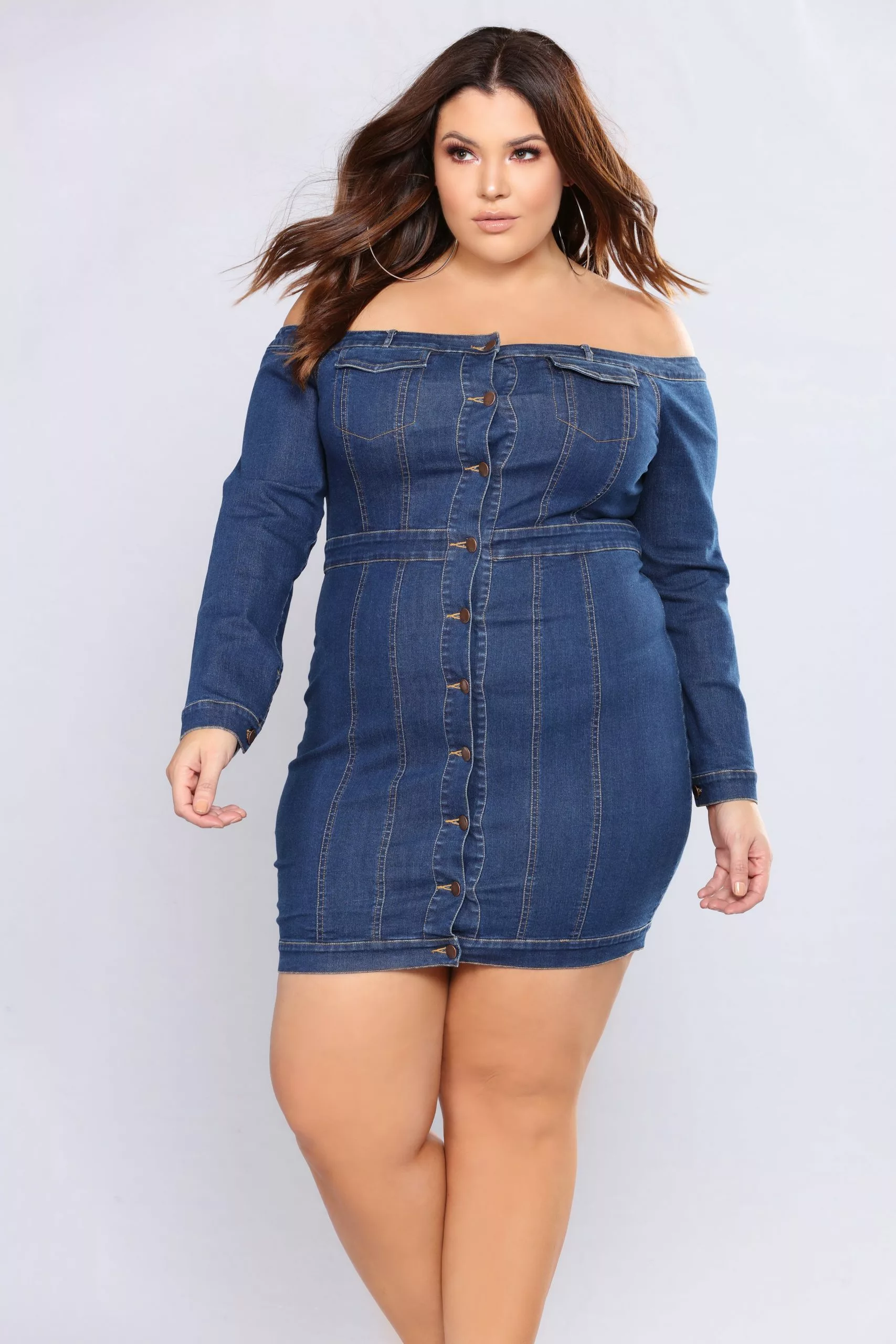 Fashion Nova Start Your Engines Denim Dress - Medium Wash 12 Fashion Nova Start Your Engines Denim Dress - Medium Wash - Image 10