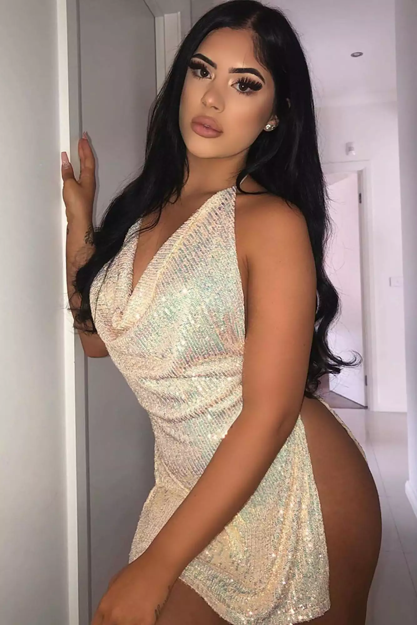 Fashion Nova Feeling Frisky Mini Dress - Nude 4 Fashion Nova Feeling Frisky Mini Dress - Nude - Image 2
