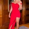 Fashion Nova Fifth Avenue Maxi Dress - Red -Fashion Nova Dresses Shop FifthAvenueMaxiDress Red MER