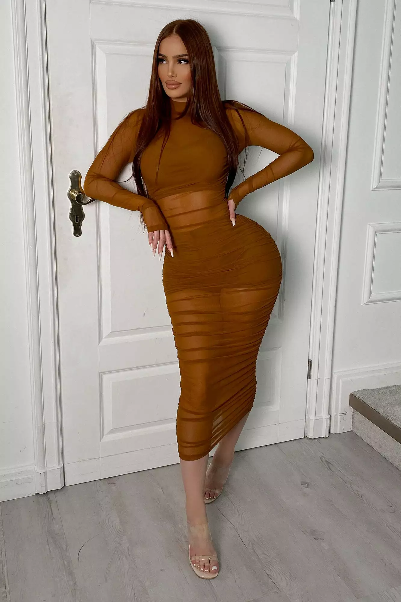 Fashion Nova Free Bird Midi Dress - Brown 3 Fashion Nova Free Bird Midi Dress - Brown