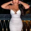 Fashion Nova Friday Night Out Mini Dress - White -Fashion Nova Dresses Shop FridayNightOutMiniDress White MER 2
