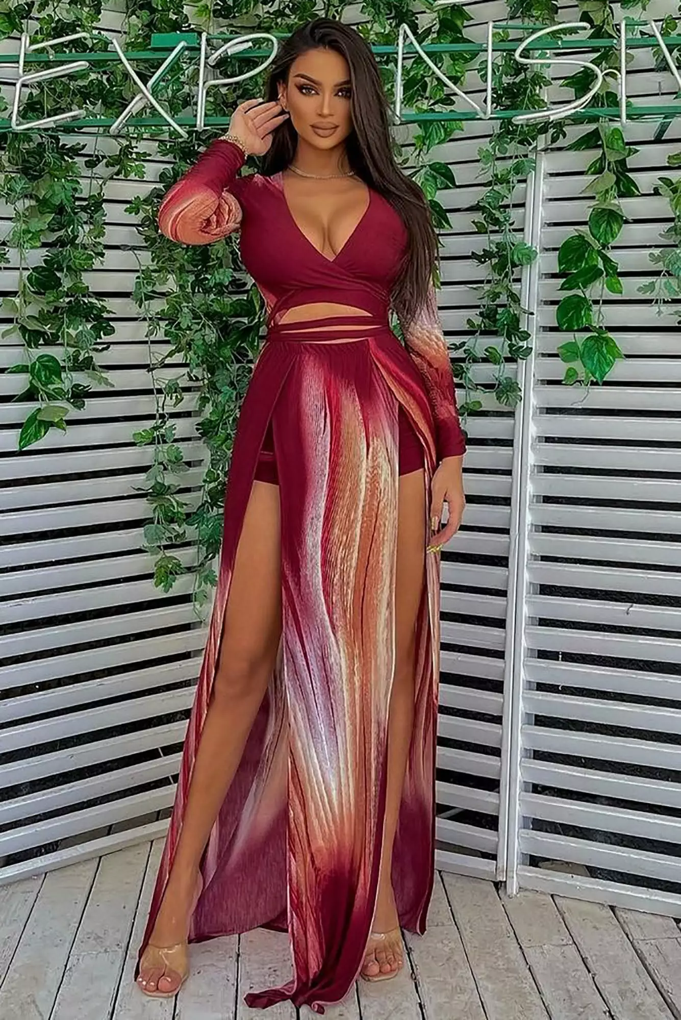 Fashion Nova Girl On Fire Maxi Dress - Burgundy 3 Fashion Nova Girl On Fire Maxi Dress - Burgundy