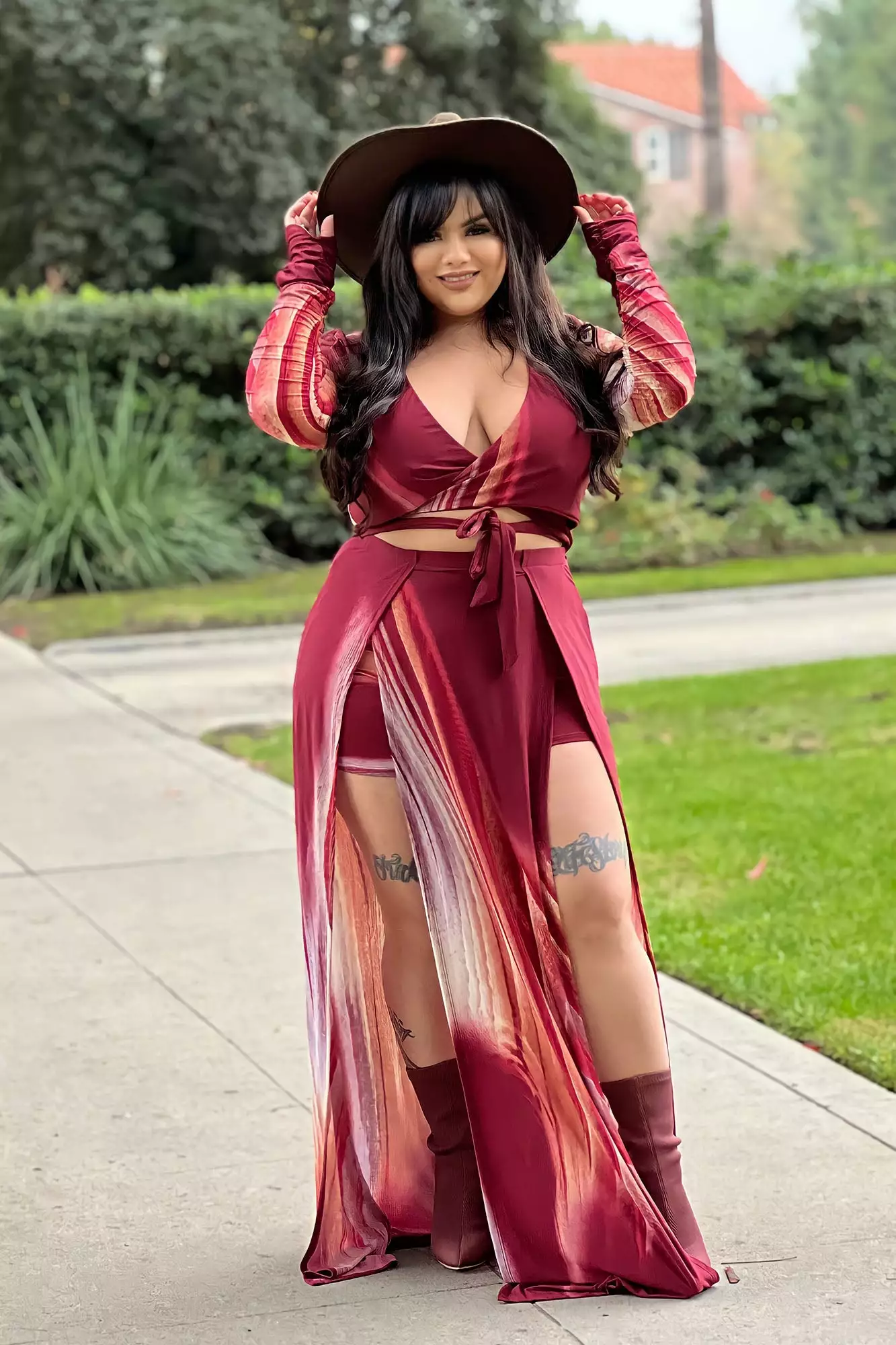Fashion Nova Girl On Fire Maxi Dress - Burgundy 11 Fashion Nova Girl On Fire Maxi Dress - Burgundy - Image 9