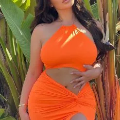Fashion Nova Gonna Love You Anyway Maxi Dress - Orange