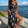 Fashion Nova Holy Slit Dress - Navy/Taupe -Fashion Nova Dresses Shop HolySlitDress Navy Taupe MER