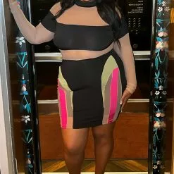 Fashion Nova Hot Commodity Mini Dress - Sage/combo -Fashion Nova Dresses Shop HotCommodityMiniDress Sagecombo MER PLUS