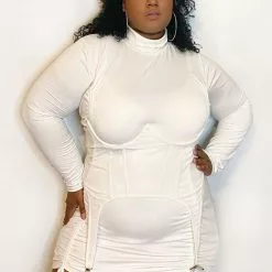 Fashion Nova How I Like It Mini Dress - White -Fashion Nova Dresses Shop HowILikeItMiniDress White 2 MER PLUS