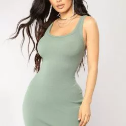 Fashion Nova One Of The Boys Dress - Sage -Fashion Nova Dresses Shop ID379 Sage0189 scaled