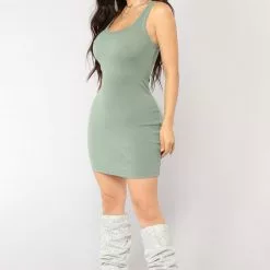 Fashion Nova One Of The Boys Dress - Sage -Fashion Nova Dresses Shop ID379 Sage0194 scaled