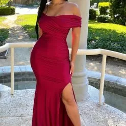 Fashion Nova Ignore The Romance Maxi Dress - Burgundy