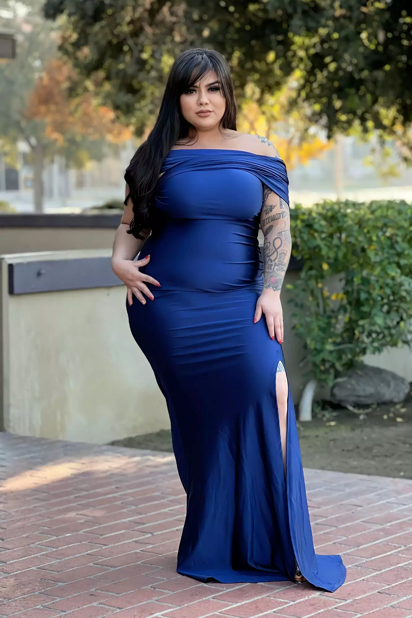 Fashion Nova Ignore The Romance Maxi Dress - Navy 8 Fashion Nova Ignore The Romance Maxi Dress - Navy - Image 6