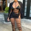 Fashion Nova Influencer Status Maxi Dress Set - Black -Fashion Nova Dresses Shop InfluencerStatusMaxiDressSet Black MER