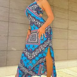 Fashion Nova Island Girl Kisses Maxi Dress - Jade