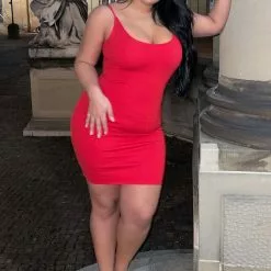 Fashion Nova Julianna Body Sculpting Dress - Red -Fashion Nova Dresses Shop JuliannaBodySculptingDress Red MER PLUS