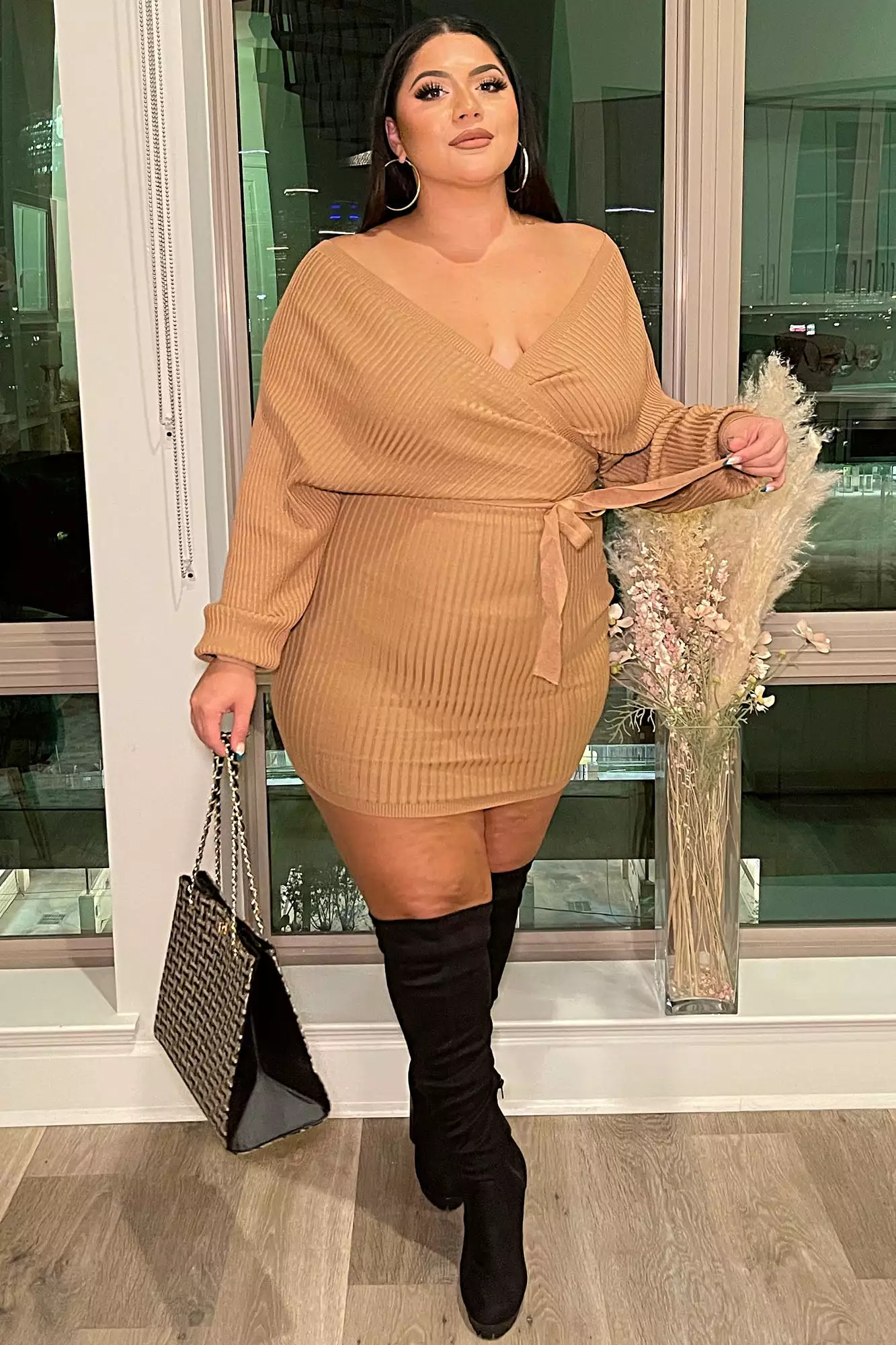 Fashion Nova Just Between Us Sweater Dress - Camel 7 Fashion Nova Just Between Us Sweater Dress - Camel - Image 5