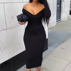 Fashion Nova Kallan Knit Dress - Black