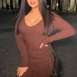 Fashion Nova Kallan Knit Dress - Brown 16 Fashion Nova Kallan Knit Dress - Brown -Fashion Nova Dresses Shop KallanKnitDress Brown MER 2