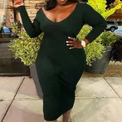 Fashion Nova Kallan Knit Dress - Hunter Green 14 Fashion Nova Kallan Knit Dress - Hunter Green -Fashion Nova Dresses Shop KallanKnitDress HunterGreen 2 MER PLUS