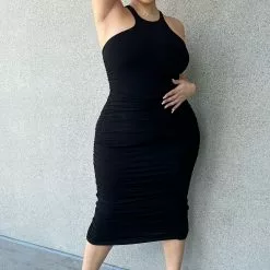 Fashion Nova Living For It Ribbed Midi Dress - Black 15 Fashion Nova Living For It Ribbed Midi Dress - Black -Fashion Nova Dresses Shop LivingForItRibbedMidiDress Black 1 MER PLUS