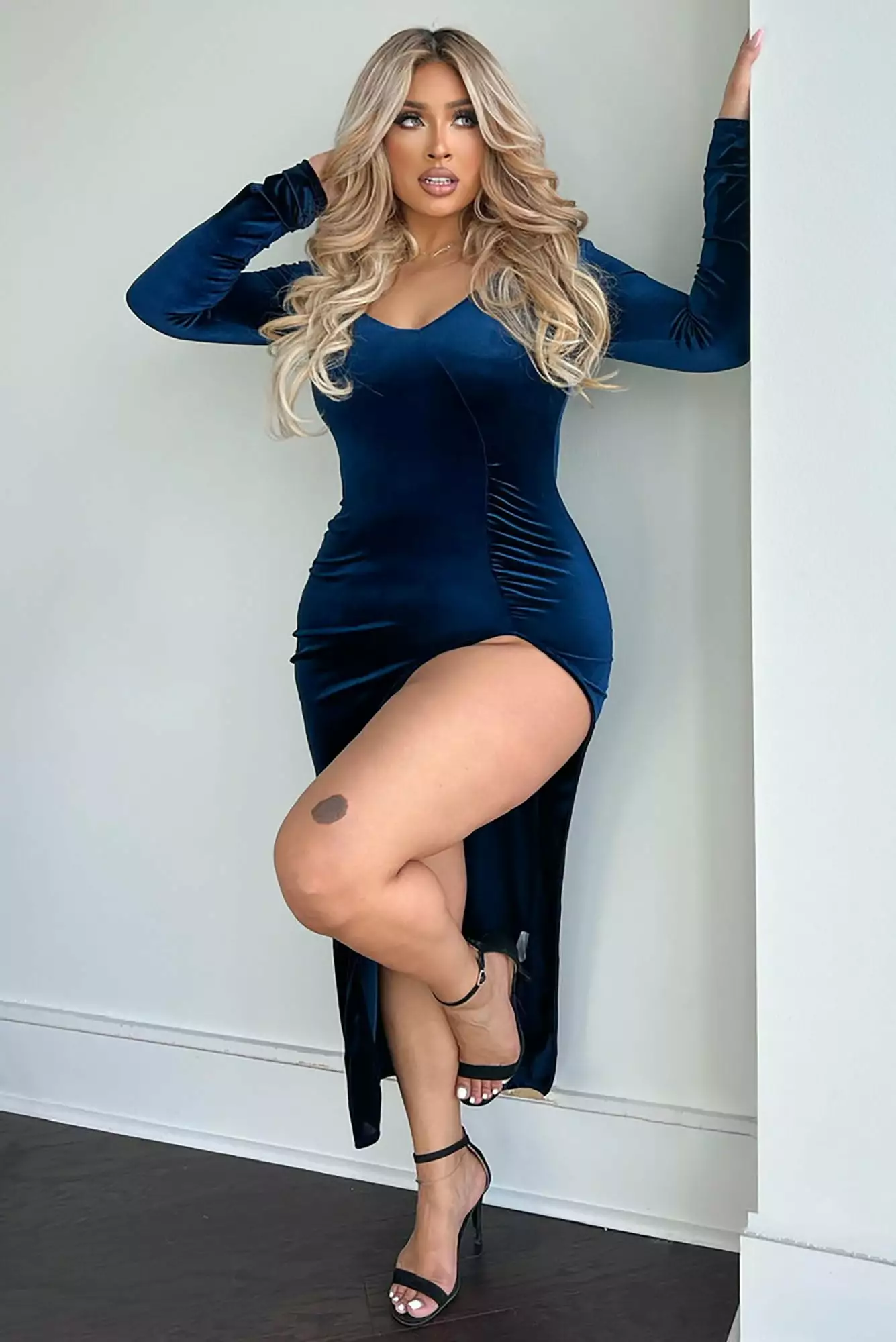 Fashion Nova Love Sex Magic Velvet Dress - Navy 7 Fashion Nova Love Sex Magic Velvet Dress - Navy - Image 5